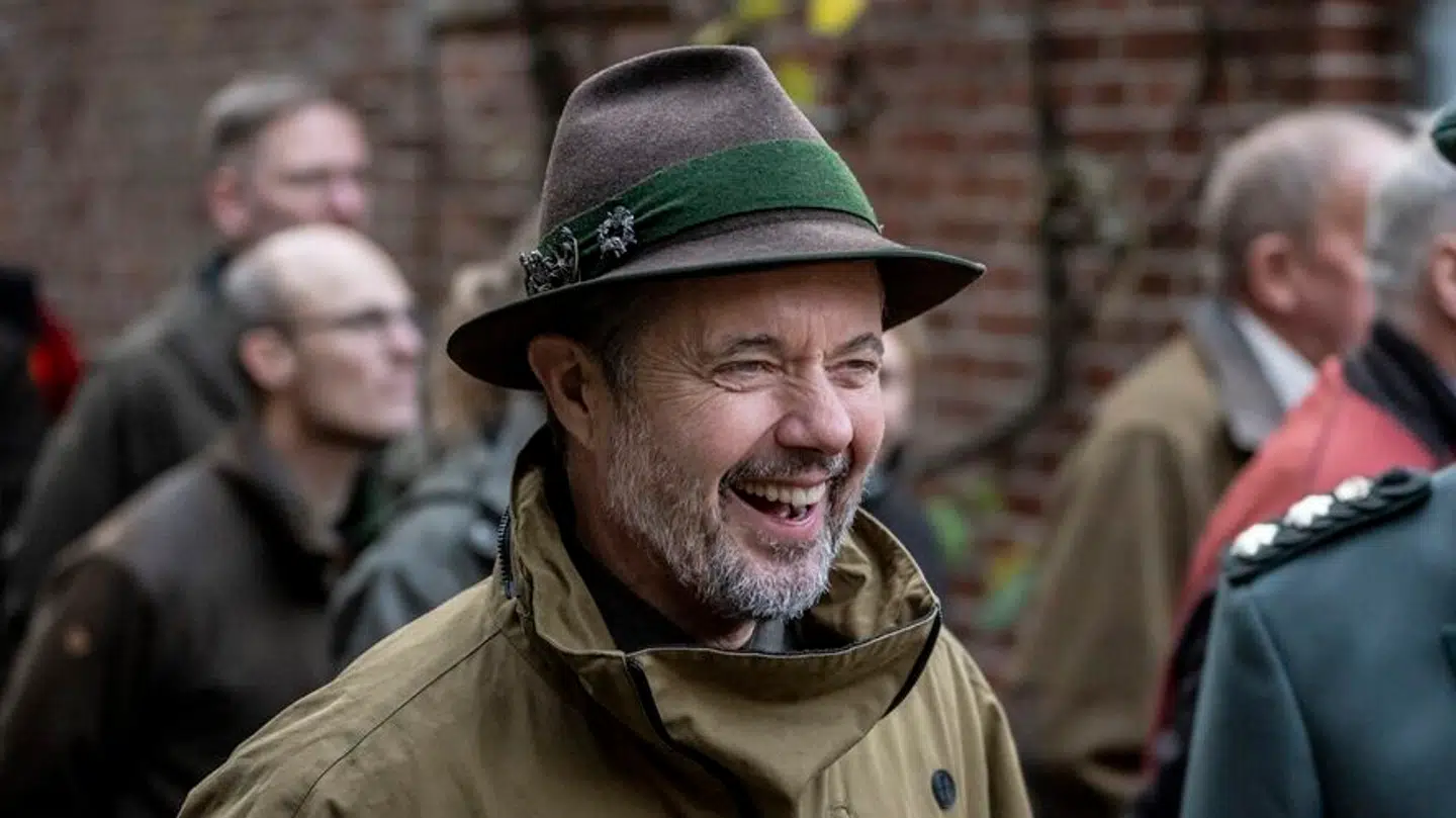 Kongen under kongejagten i Klosterheden i Vestjylland den 6. november. Jagterne har en lang historie og kan spores tilbage til 1600-tallet.