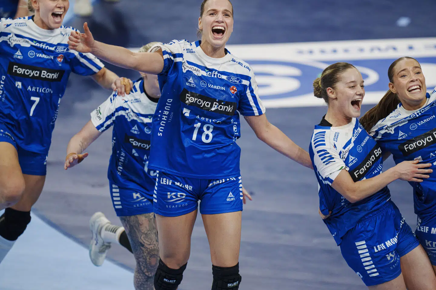 Færøerne fik i slutrundedebuten til EM sidste år et point, men i år lykkedes det at få en sejr ved VM, da Spanien imponerende blev slået. (Arkivfoto).