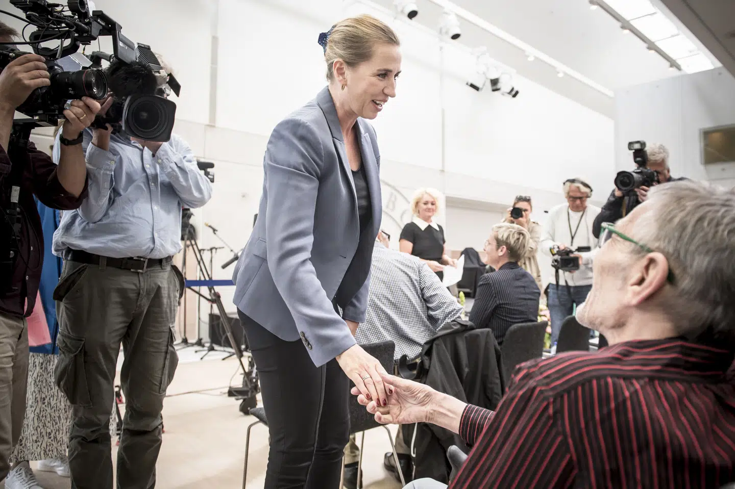 I august 2019 gav statsminister Mette Frederiksen (S) en officiel undskyldning til Godhavnsdrengene og andre tidligere anbragte børnehjemsbørn. Det skete ved et arrangement på Marienborg. Siden har en række tidligere beboere på Godhavn fået erstatning af staten. (Arkivfoto).