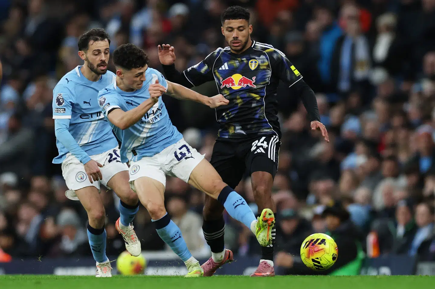 Manchester Citys Phil Foden var manden bag to scoringer i lørdagens pligtsejr.