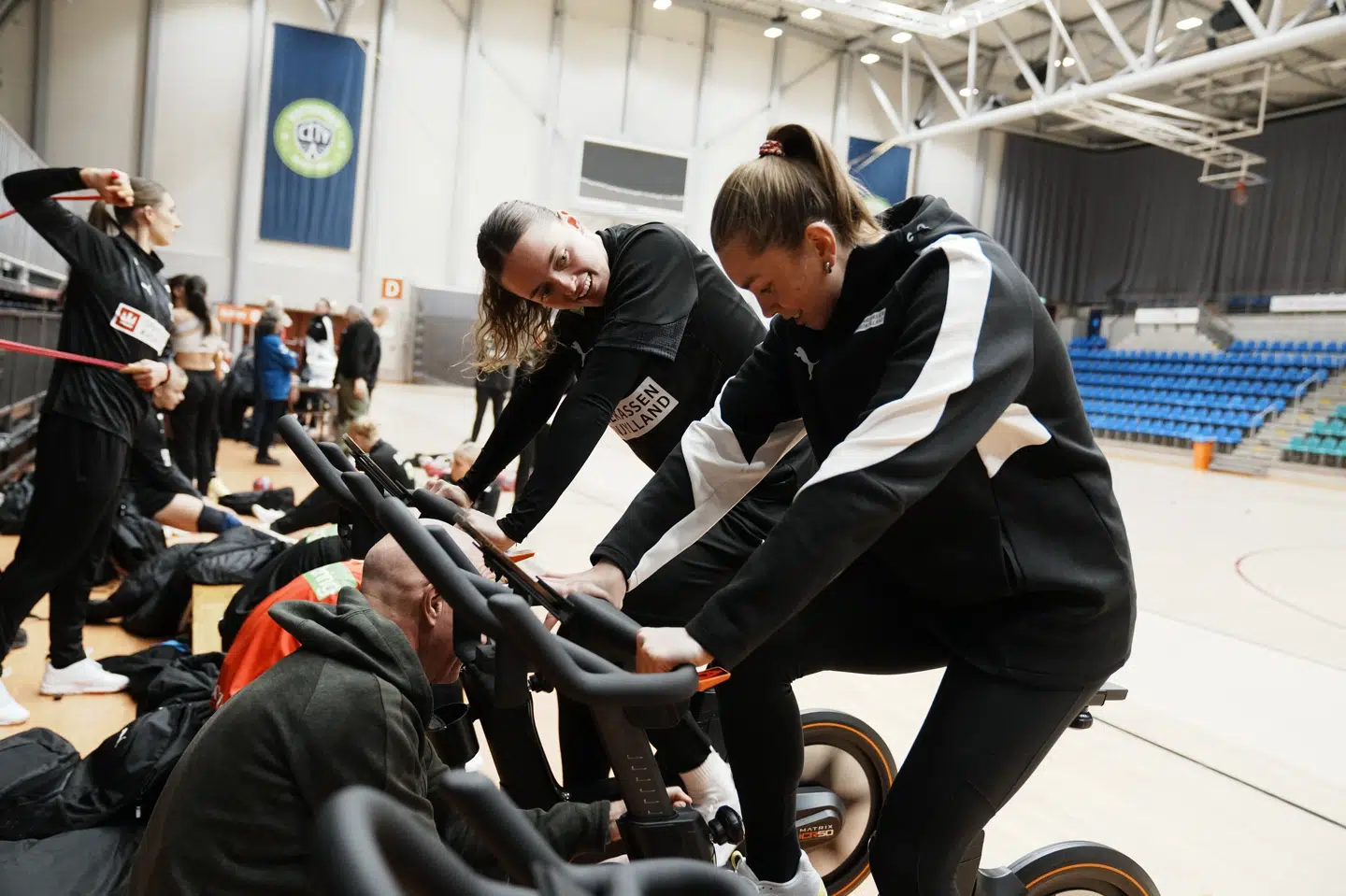 Andrea Aagot fik en lille pause ved søndagens træning.