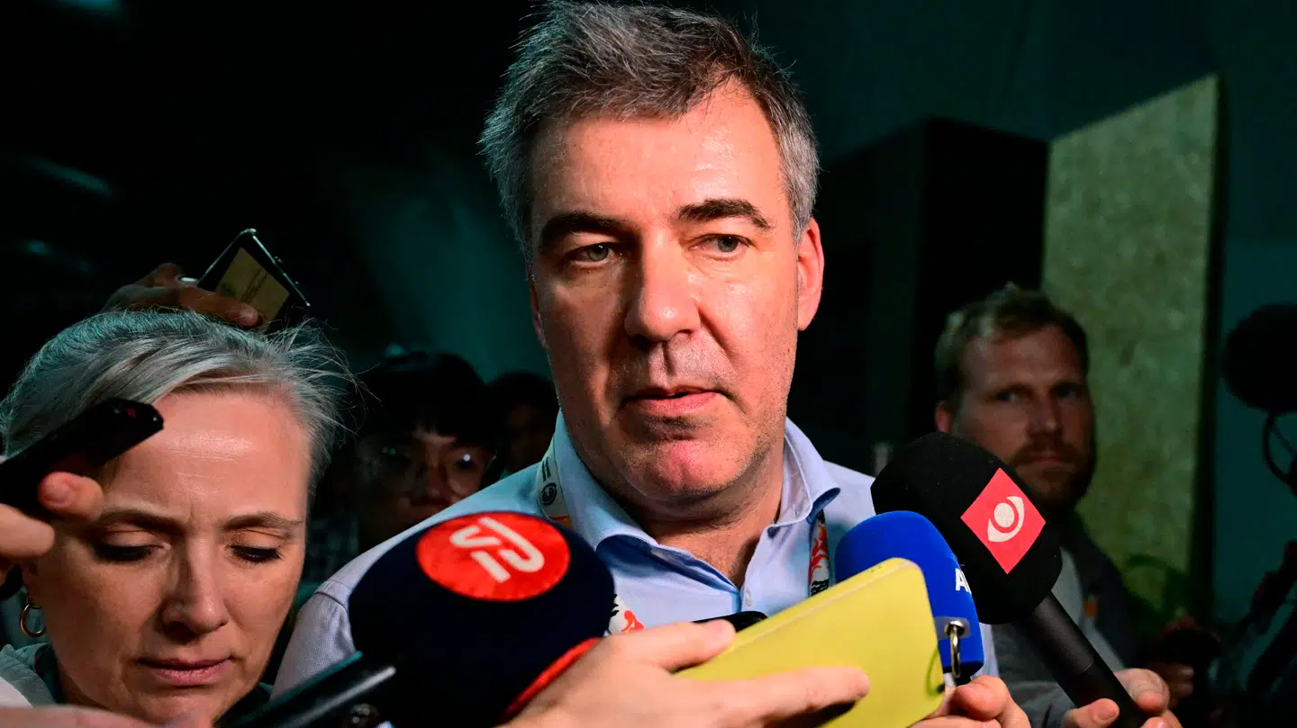 Klimaminister Lars Aagaard var bestemt heller ikke tilfreds efter dette års klimatopmøde i Brasilien. Her ses han tale med pressen efter aftalen blev underskrevet.