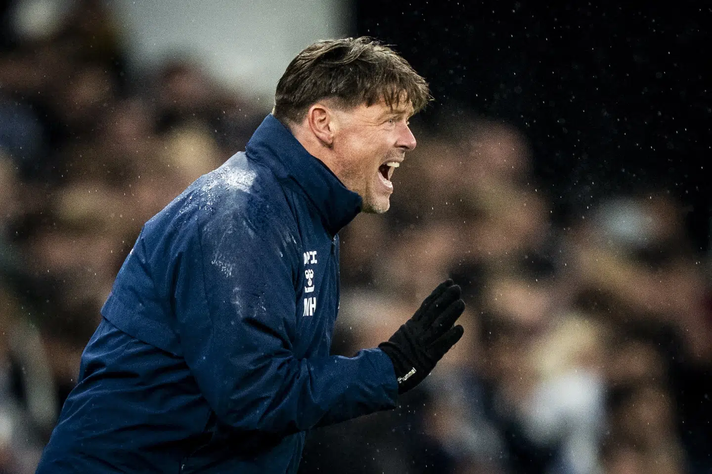 Michael Hansen under superligakampen i Parken mod FC København, hvor Fredericia tabte med 2-3. (Arkivfoto).