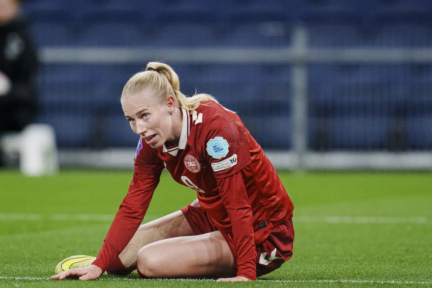 Amalie Vangsgaard havde Danmarks største chance mod Norge, men måtte se den norske keeper redde sit forsøg fra straffesparkspletten. (Arkivfoto).