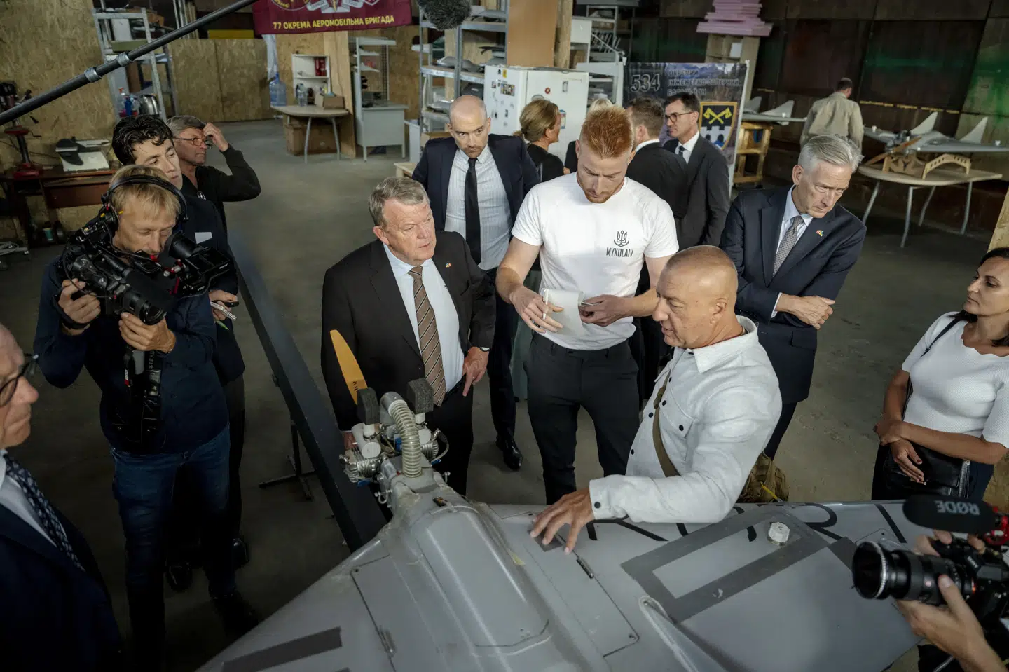 Udenrigsminister Lars Løkke Rasmussen har på et besøg i Ukraine besøgt et firma, der laver droner. Dem kan Danmark ende med at købe. (Arkivfoto).