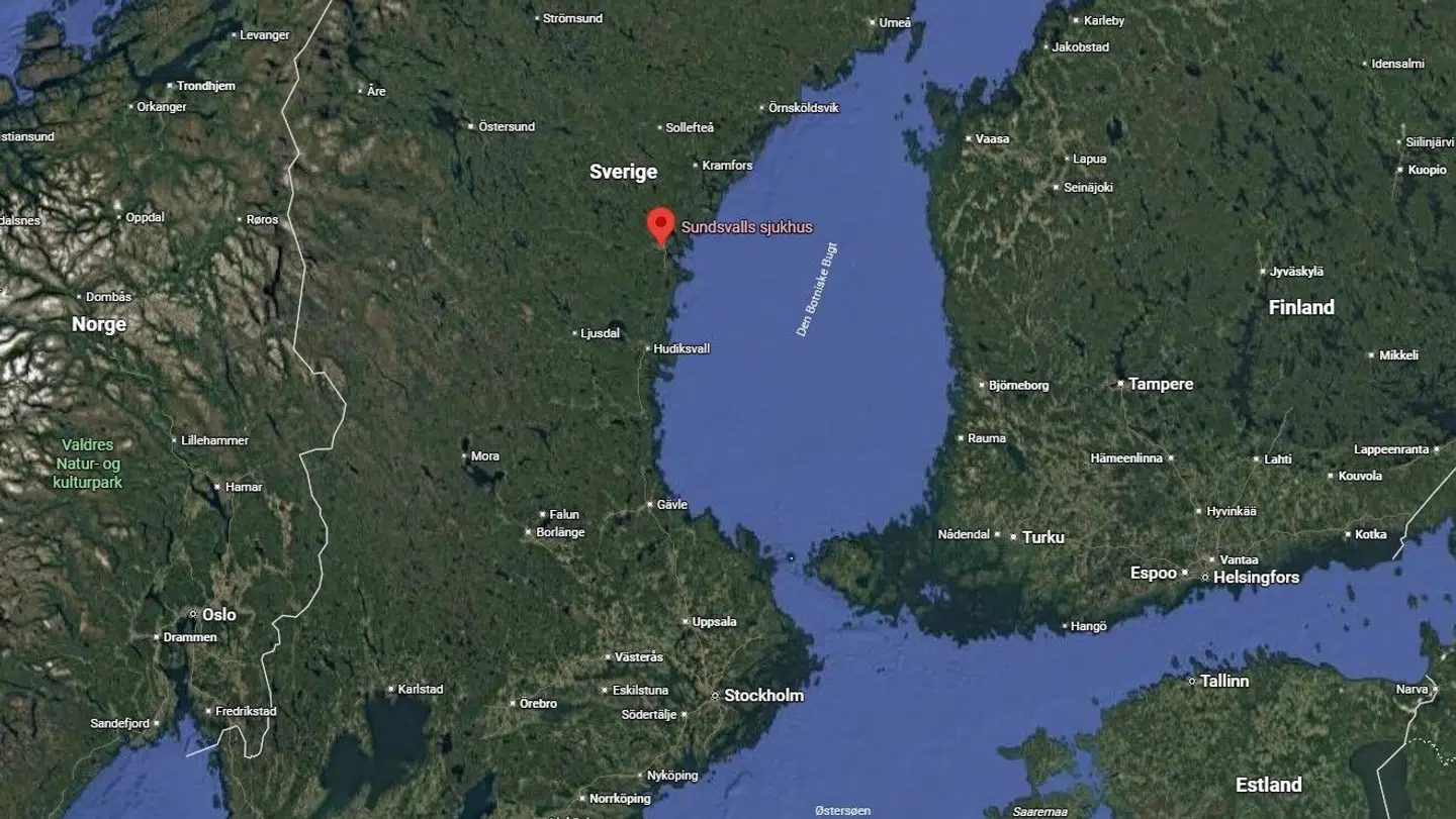 Hændelsen fandt sted ved et sygehus i Sundsvall.