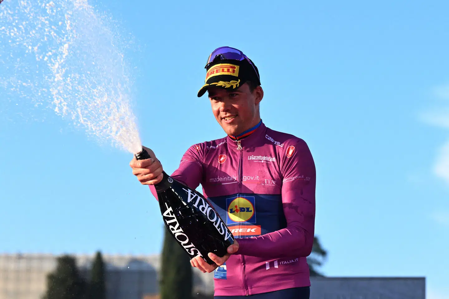 Mads Pedersen kørte forrygende i Giroen, hvor han tog fire etapesejre. (Arkivfoto).