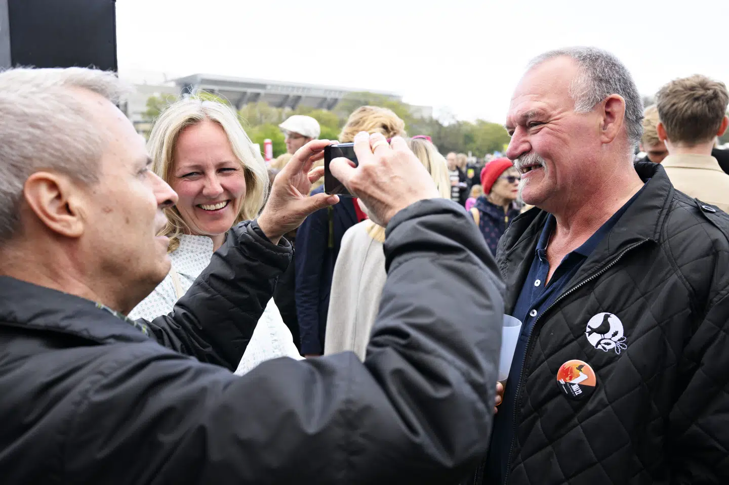 Arne Juhl, der lagde navn til Arne-pensionen, ses her under en markering af Arbejdernes Internationale Kampdag i Fælledparken i København søndag 1. maj 2022. (Arkivfoto).