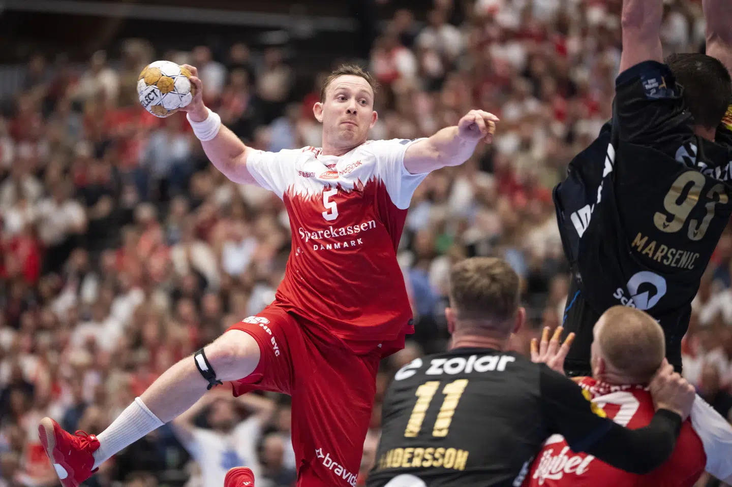 Sander Sagosen bød ind, da der var brug for det i Aalborgs udekamp onsdag i Champions League. (Arkivfoto).