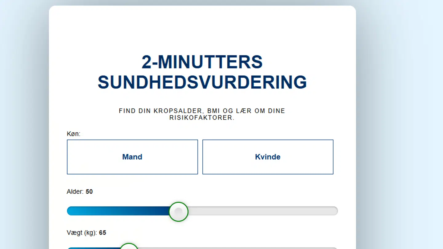 Sådan præsenteres man for sundhedstjekket hos BedreSundhed.