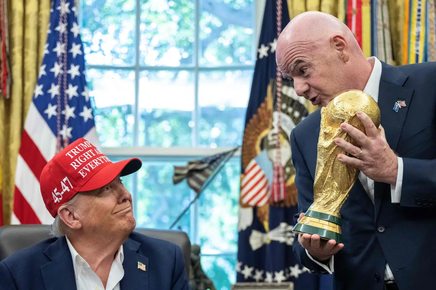 USA's præsident, Donald Trump, har forbudt indrejse for personer fra blandt andet Iran. I første omgang havde iranerne så boykottet fredagens VM-lodtrækningen, men nu sender landet alligevel en delegation. (Arkivfoto).