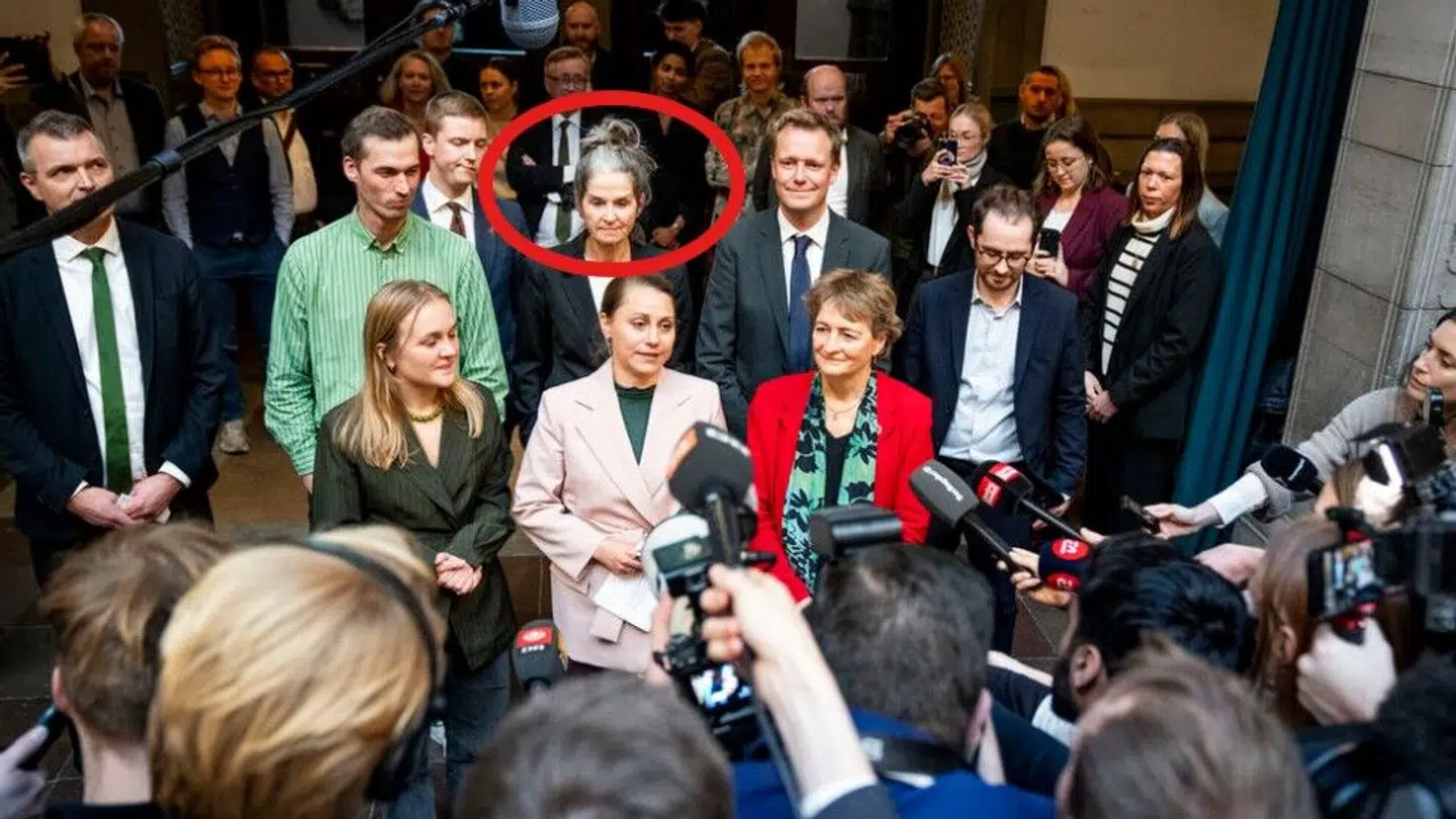 Den røde ring er lagt rundt om socialborgmester Karina Vestergård Madsen (EL), da borgmesterholdet på Københavns Rådhus blev præsenteret dagen efter kommunalvalget 18. november.