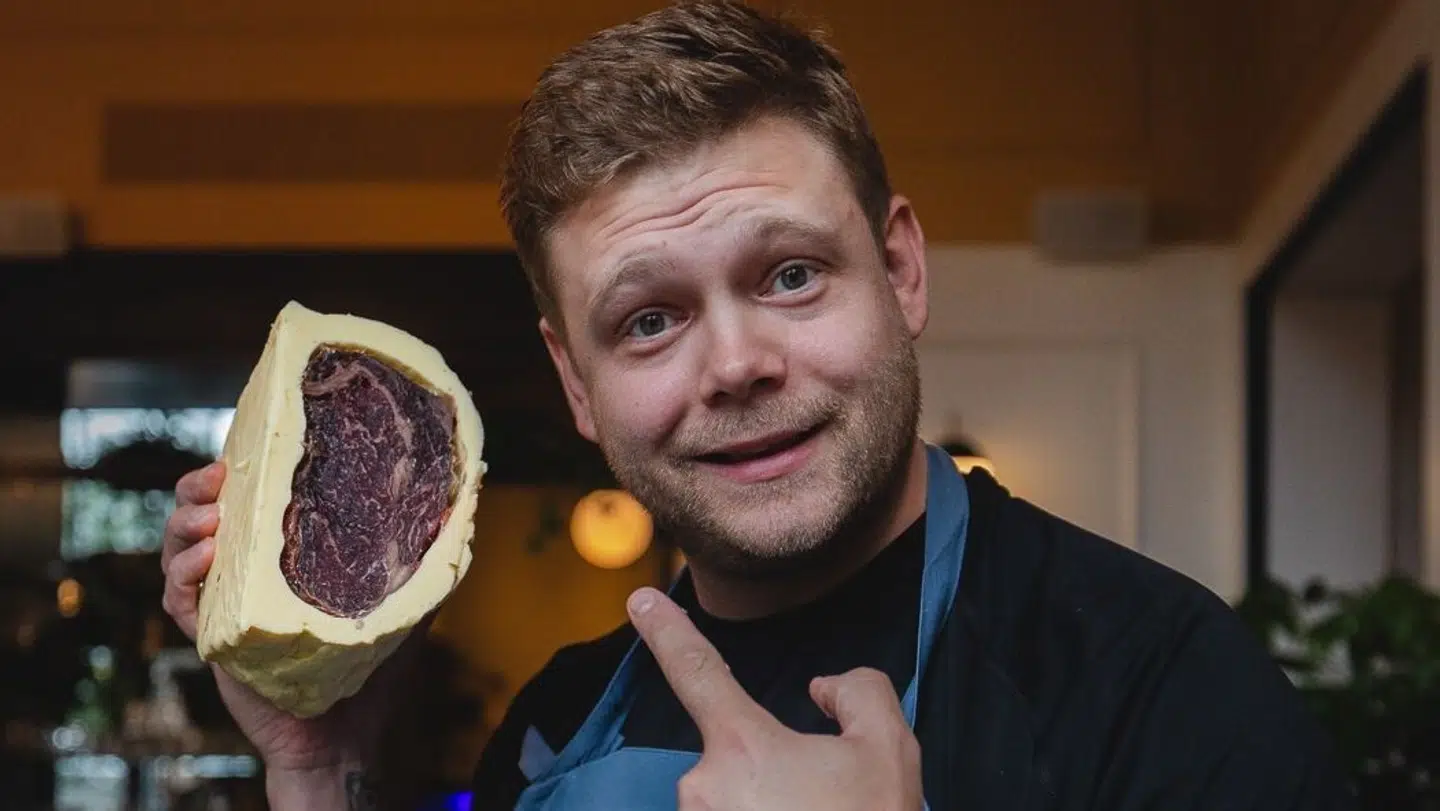 Casper Sobczyk også kendt som 'Smørkokken' skulle lige vænne sig til sin nye følgesvend.