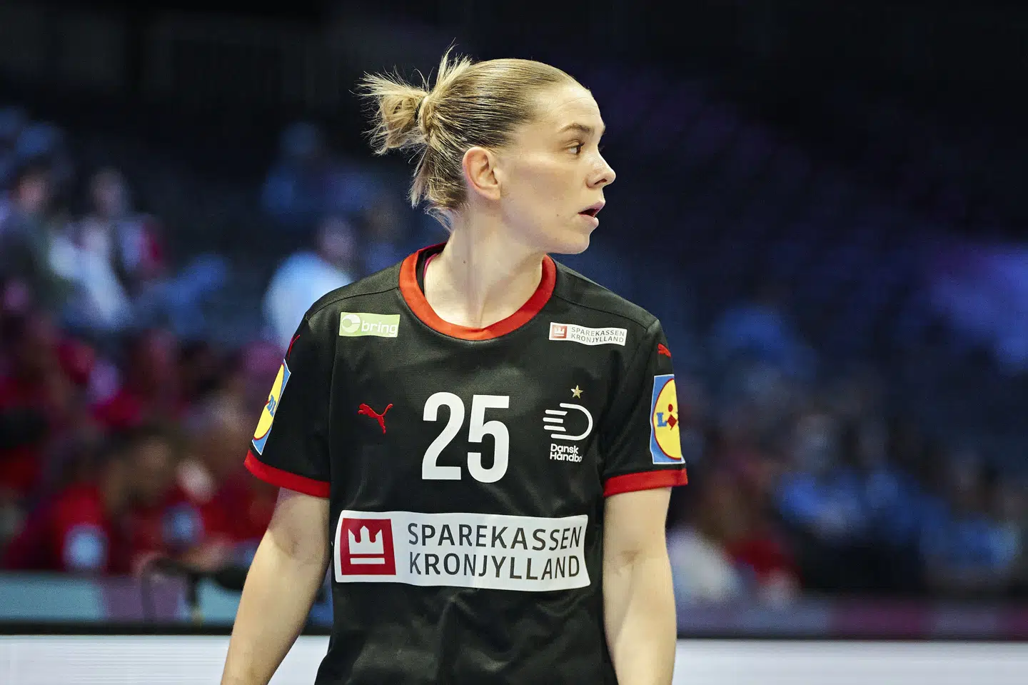 Trine Østergaard startede inde, men spillede ikke kampen mod Schweiz til ende.