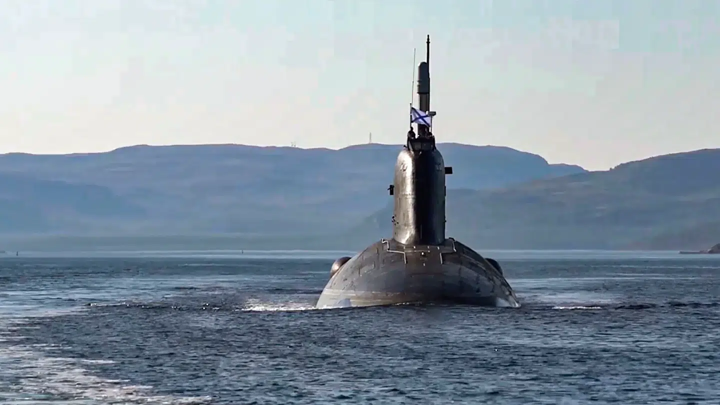 ARKIVFOTO: Her er det en russisk ubåd, der den 12. September 2025 deltog i en militærøvelse, som Rusland og Belarus afholdt sammen.