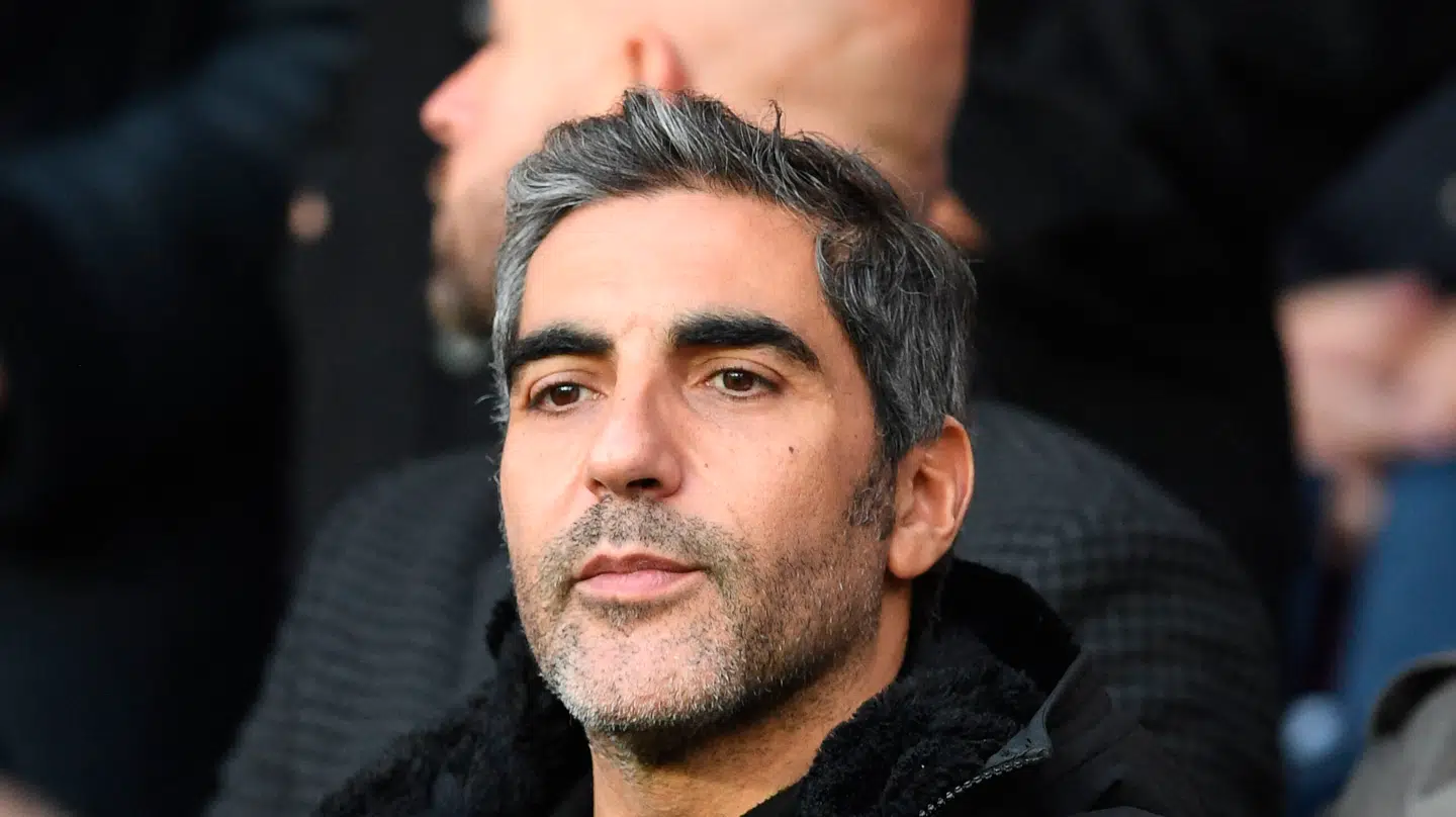 Her ses den franske skuespiller Ary Abittan under en fodboldkamp mellem Paris Saint-Germain og Montpellier i 2020.