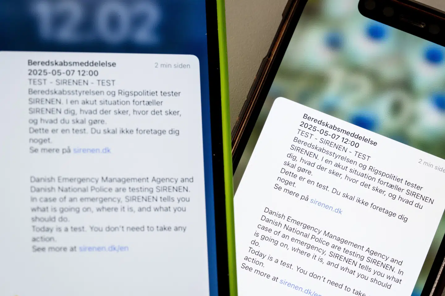 Den nationale test af varslingssystemet fandt i år sted 7. maj, som var den første onsdag i maj. Foruden lyden fra de fysiske sirener rundt i landet, blev en varsel også sendt ud på telefonen. (Arkivfoto).