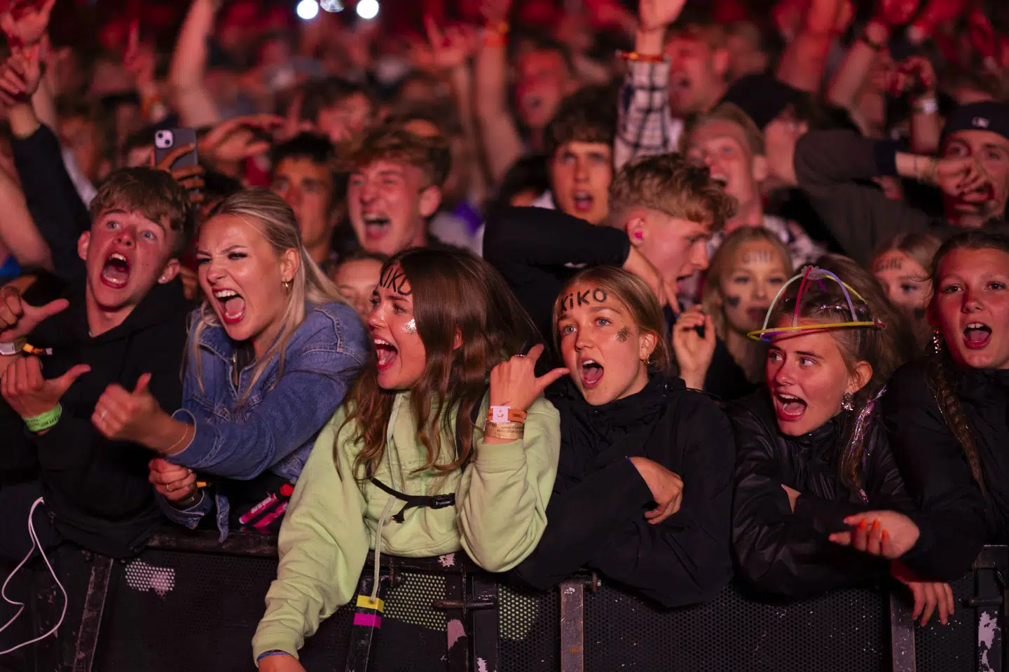 87.000 daglige koncertgæster var til stede til koncerter på Roskilde Festival 2024 - nogle af dem til koncert med rapperen Gilli. I alt var der 7,9 millioner gæster til koncerter i Danmark i 2024. (Arkivfoto).
