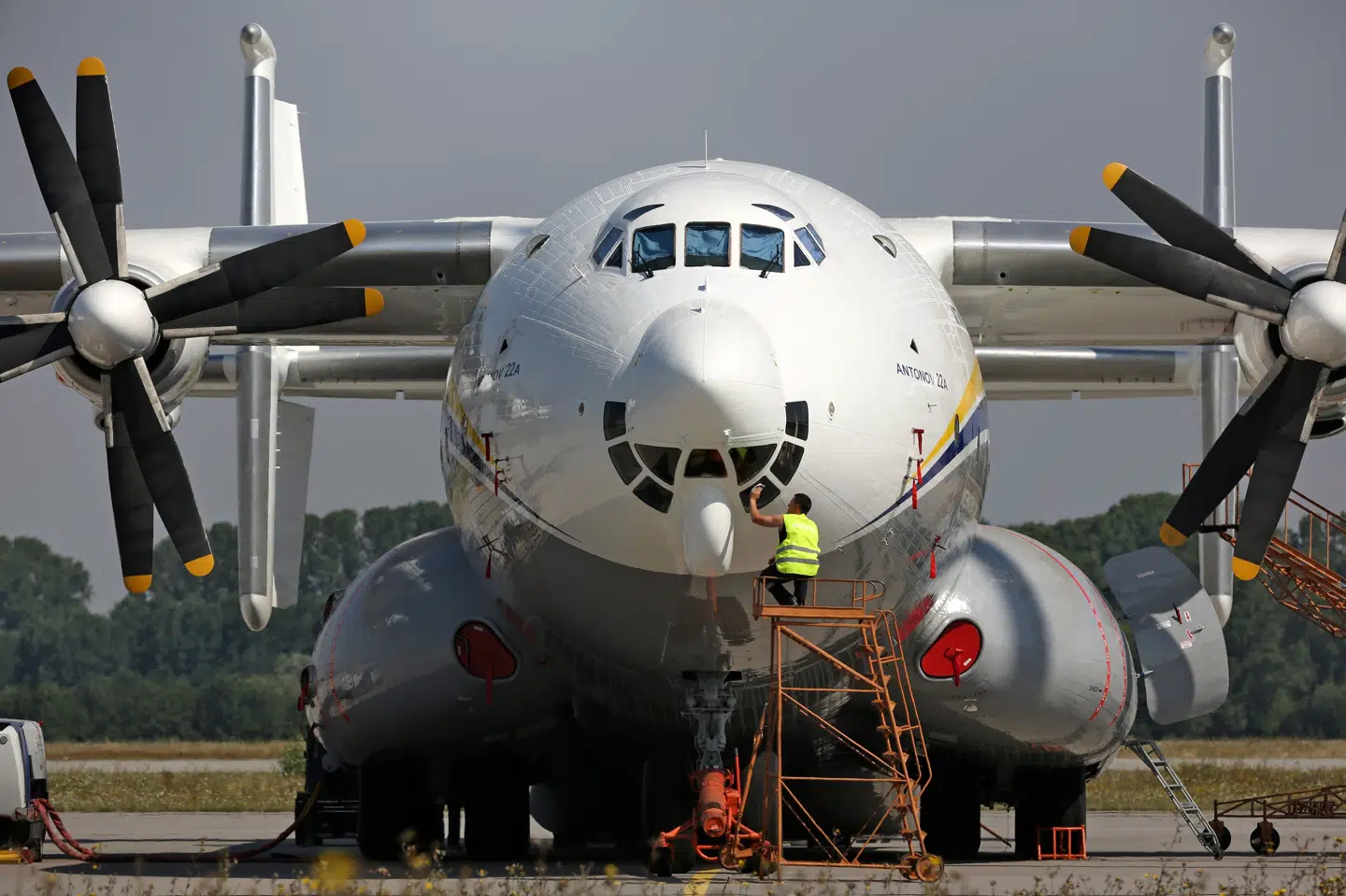 Et Antonov AN-22-fly står på jorden i Tyskland i 2016. (Arkivfoto).