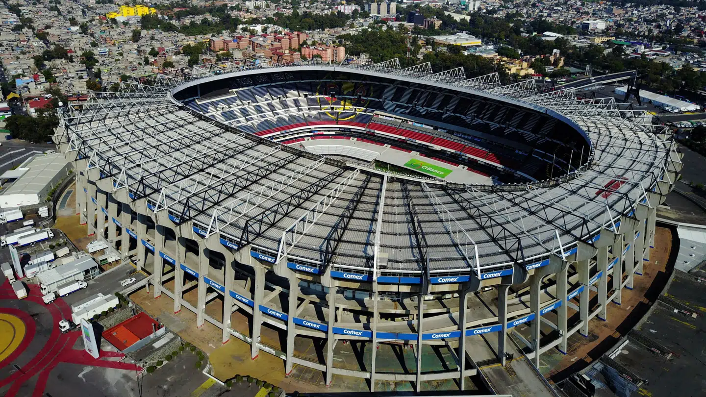 Det ikoniske Azteca-stadion i Mexico City.