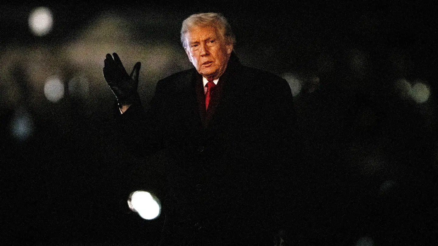 Den amerikanske præsident, Donald Trump, ses her ankomme til Det Hvide Hus tirsdag aften.