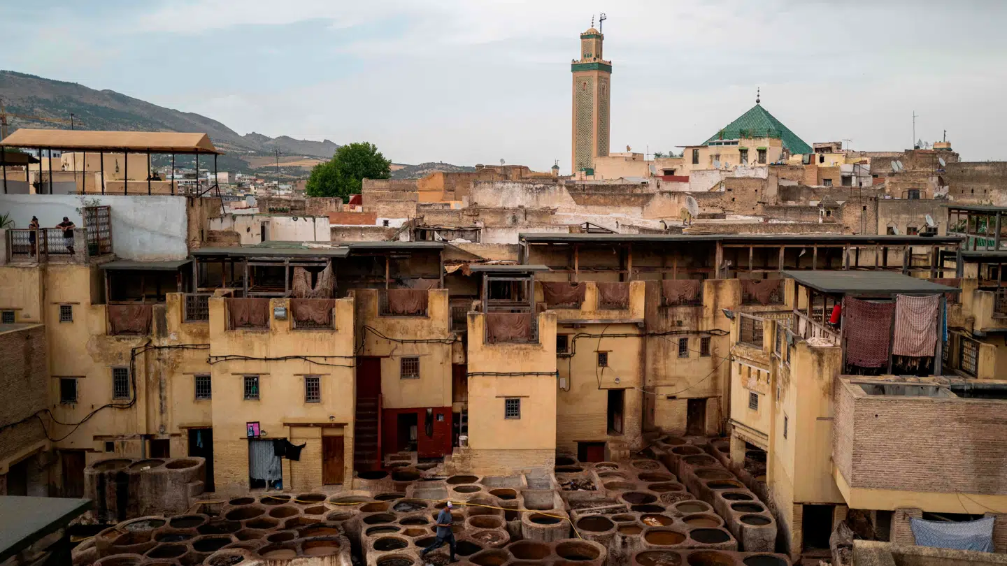 Arkivfoto fra Fez i Marokko, hvor to bygninger onsdag er kollapset.