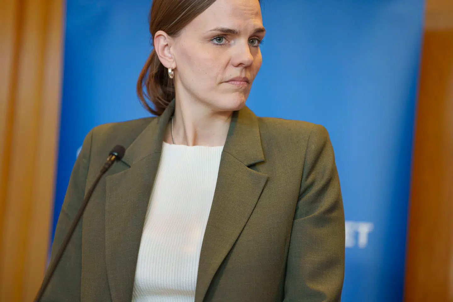 Diigitaliseringsminister Caroline Stage fra Moderaterne vil indføre en aldersgrænse på sociale medier. Foto: Liselotte Sabroe, Scanpix