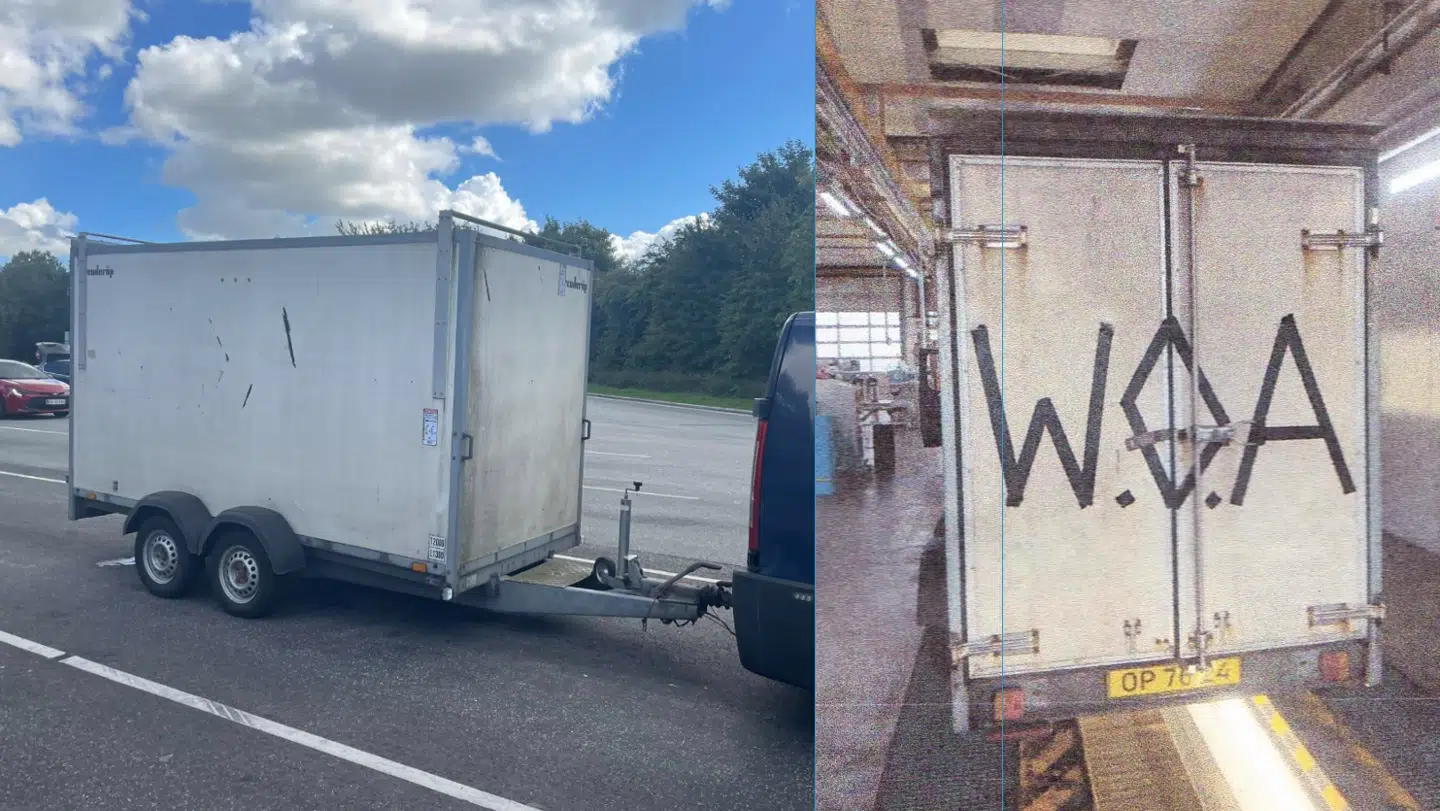 Traileren blev fundet med hjælp fra sociale medier.