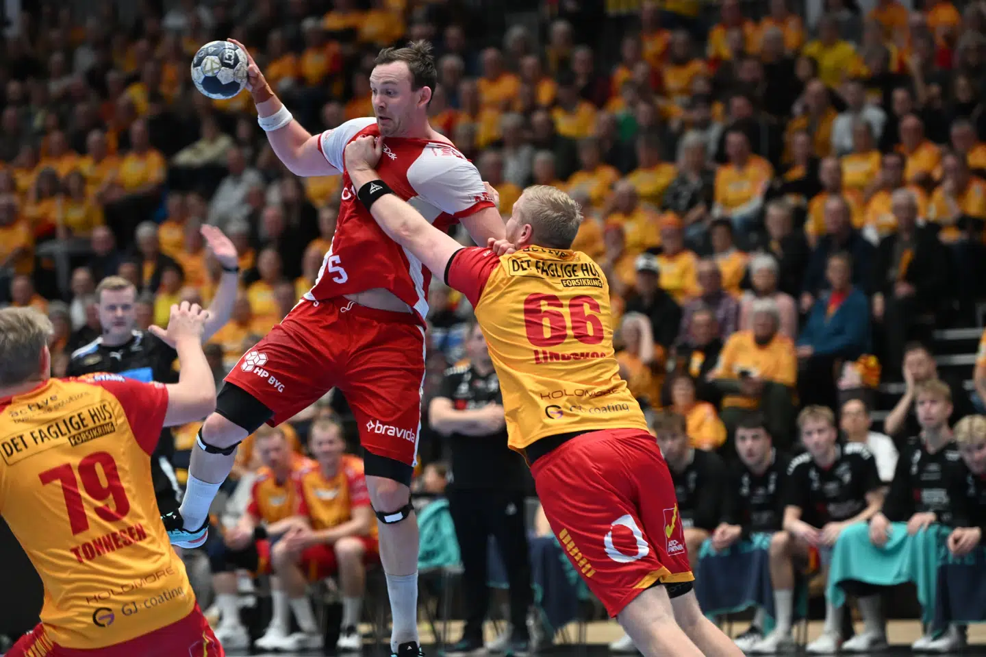 Sander Sagosen og de øvrige Aalborg-spillere tog onsdag aften endnu en sejr i den bedste danske håndboldrække, da holdet slog GOG.