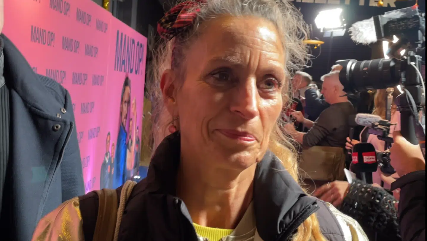 Therese Glahn var sammen med sin ekssvigersøn til forpremiere onsdag aften.