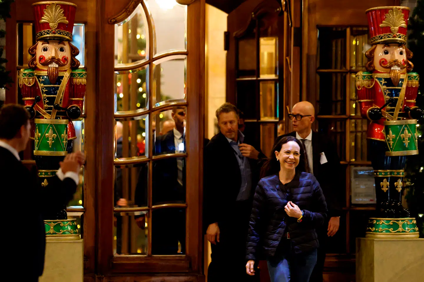 María Corina Machado ses her i Norge.