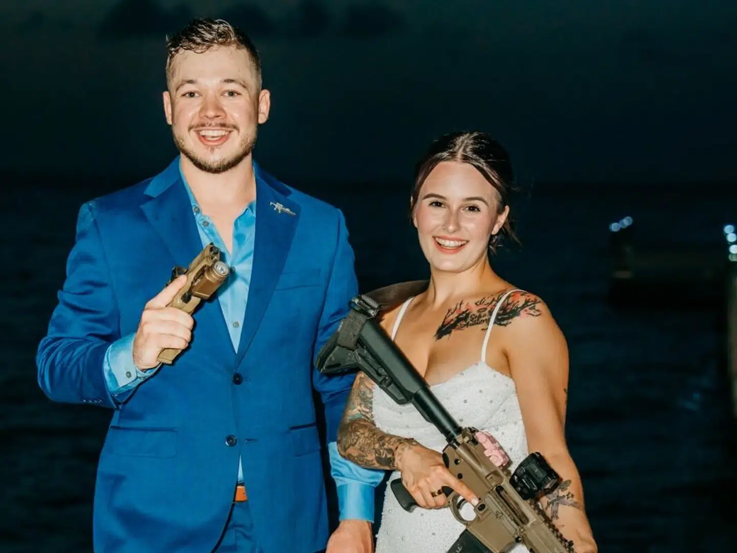 Kyle Rittenhouse med sin hustru, Bell Rittenhouse.