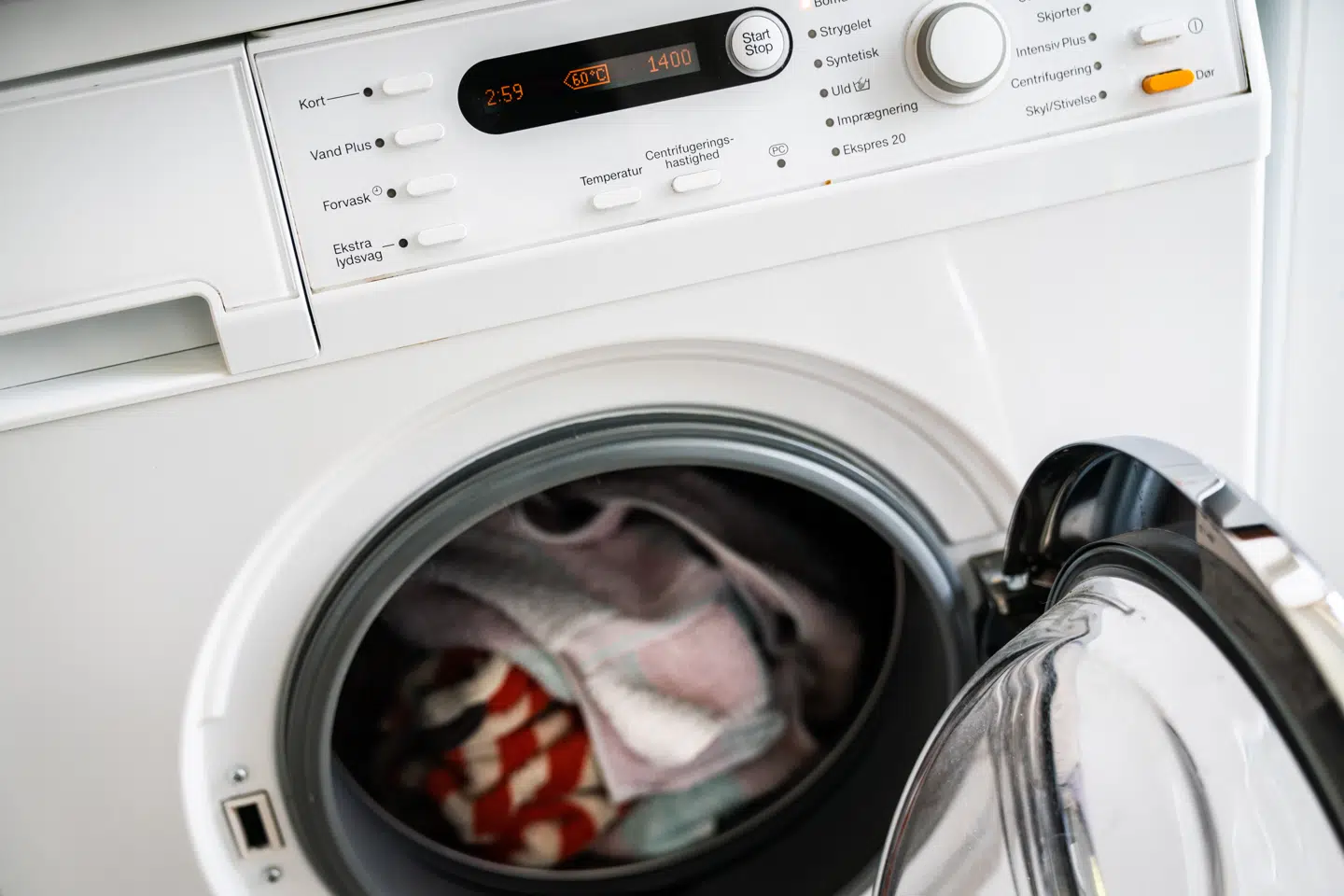 Vaskemaskine i lejlighed i København tirsdag den 6. september 2022.. (Foto: Ida Marie Odgaard/Ritzau Scanpix)