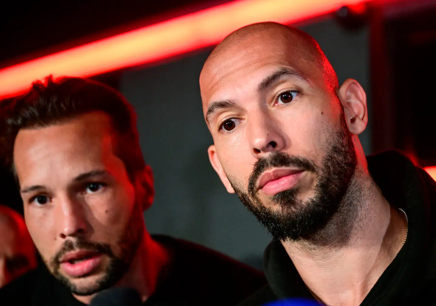 Tristan og Andrew Tate. Foto: Daniel Mihailescu, Scanpix