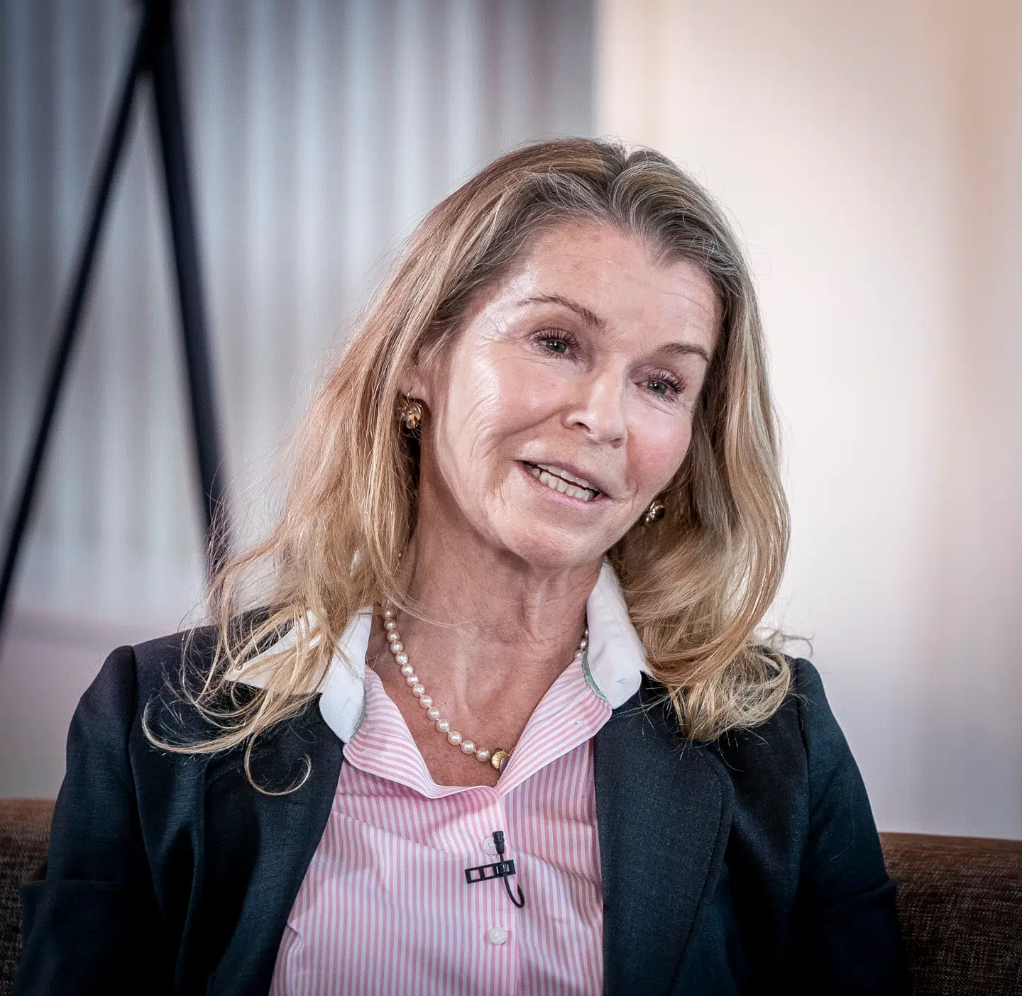 Anne Louise Eberhard er bestyrelsesformand for Bavarian Nordic og skulle torsdag forsvarer bestyrelsens ageren under to kapitalfondes forsøg på at købe selskabet og afnotere det fra børsen – under stor modstand fra aktionærer.