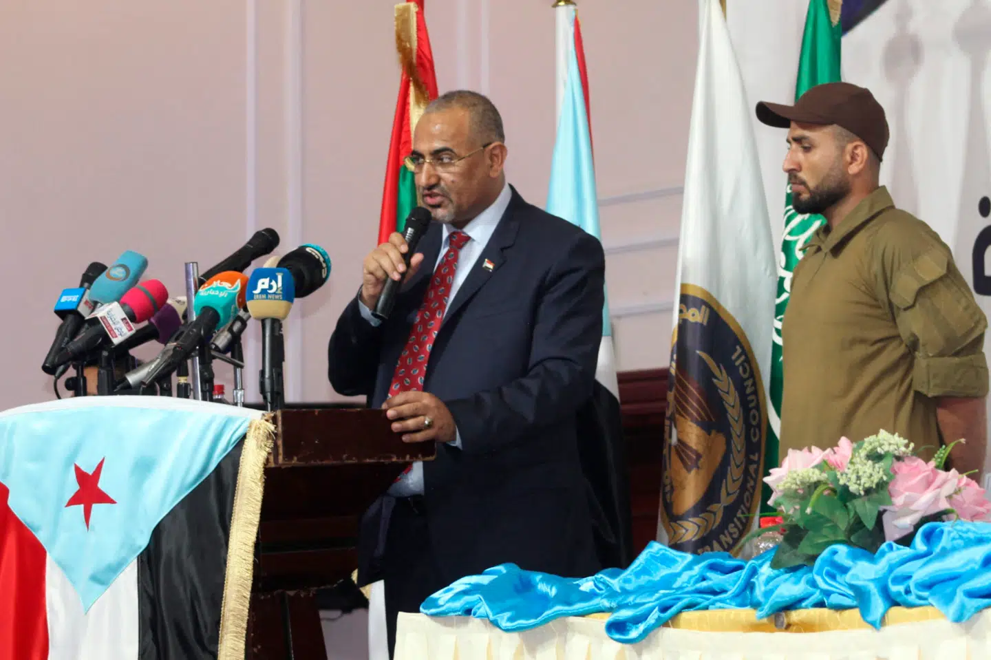 Lederen af Det Sydlige Overgangsråd, Aidarus al-Zubaidi. Foto: Saleh Al-Obeidi, Scanpix.