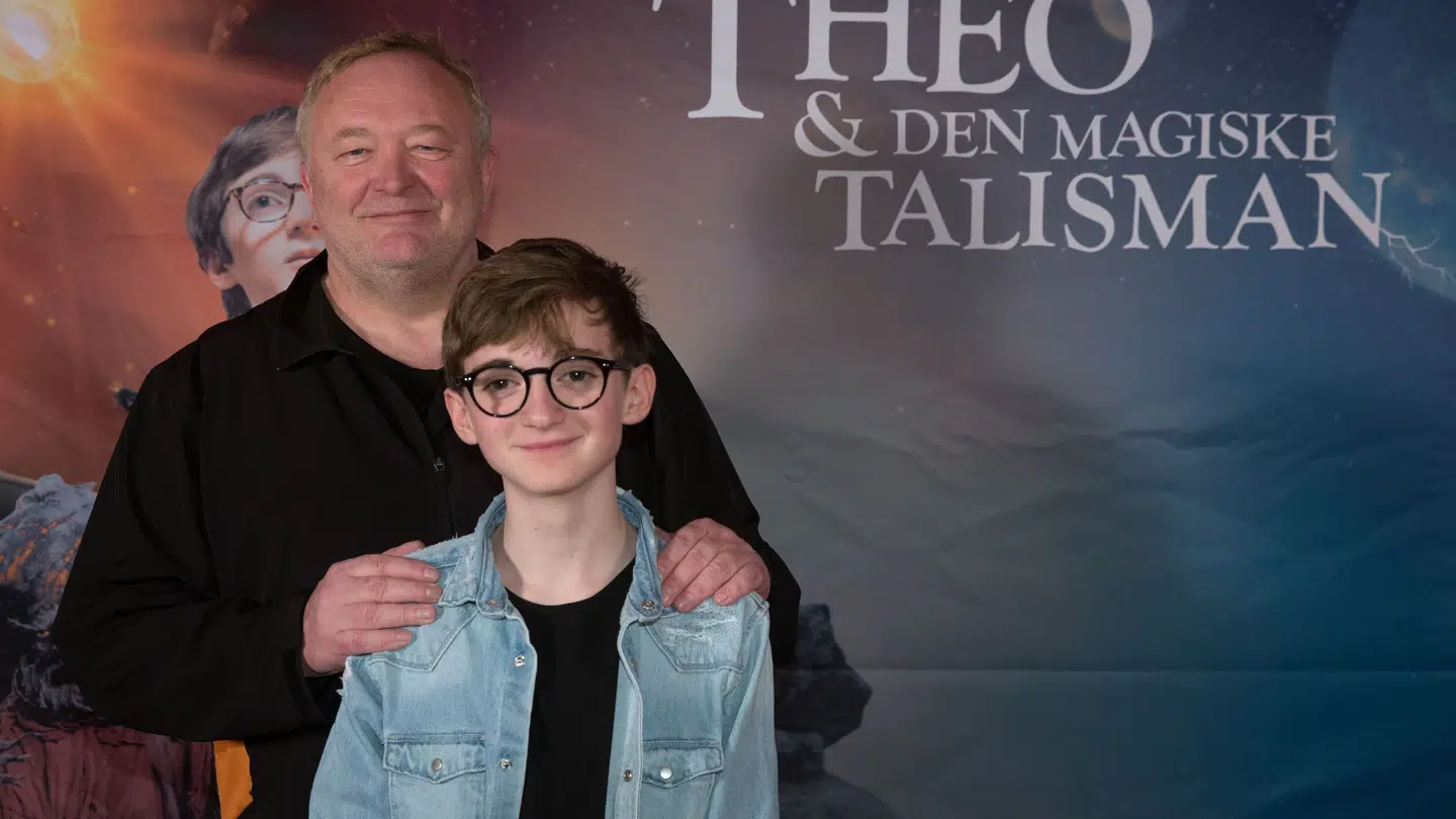 Kian og Bjarne Henriksen, da 'Theo og Den Magiske Talisman' blev præsenteret i 2018.