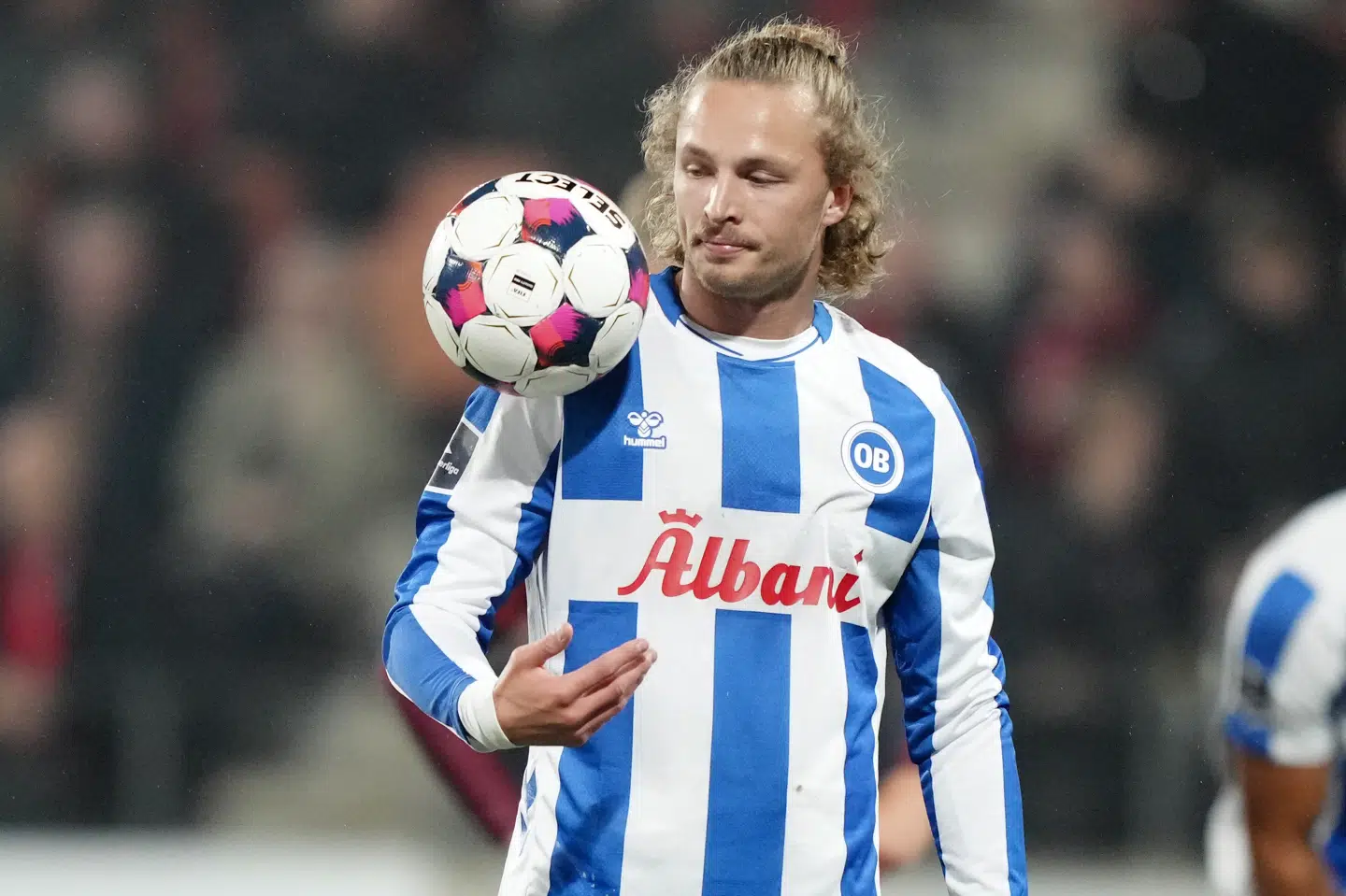 OB-angriberen Jann-Fiete Arp scorede på straffespark i 1-0-sejren over AGF i pokalen. Der er returkamp i Aarhus på søndag. (Arkivfoto).