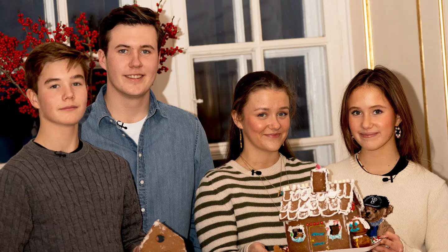Prins Vincent, kronprins Christian, prinsesse Isabella og prinsesse Josephine.