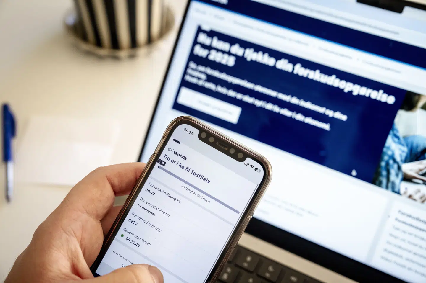 I løbet af de første 14 dage efter åbningen justerede flere end 400.000 borgere i deres forventede indkomst for næste år. (Arkivfoto).