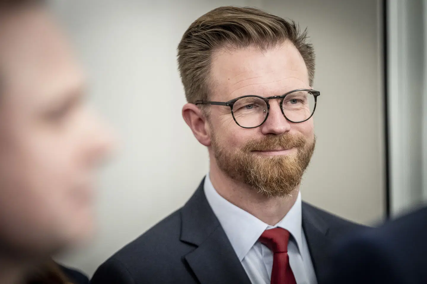 Benny Engelbrecht, Socialdemokratiets finansordfører, til et pressemøde i Finansministeriet i 2023. (Arkivfoto).