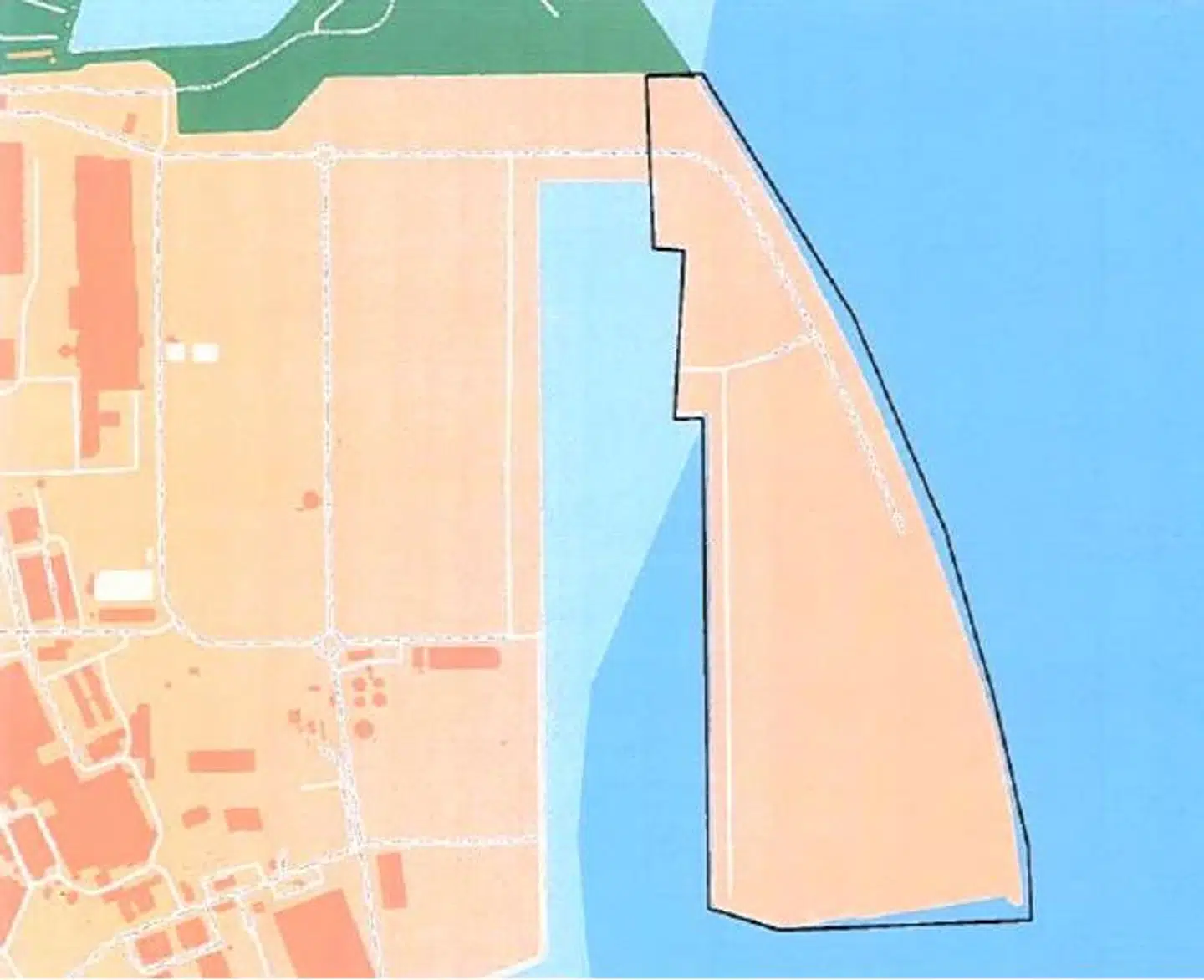 Her ses et kort for udstrækning af det midlertidige militære område.