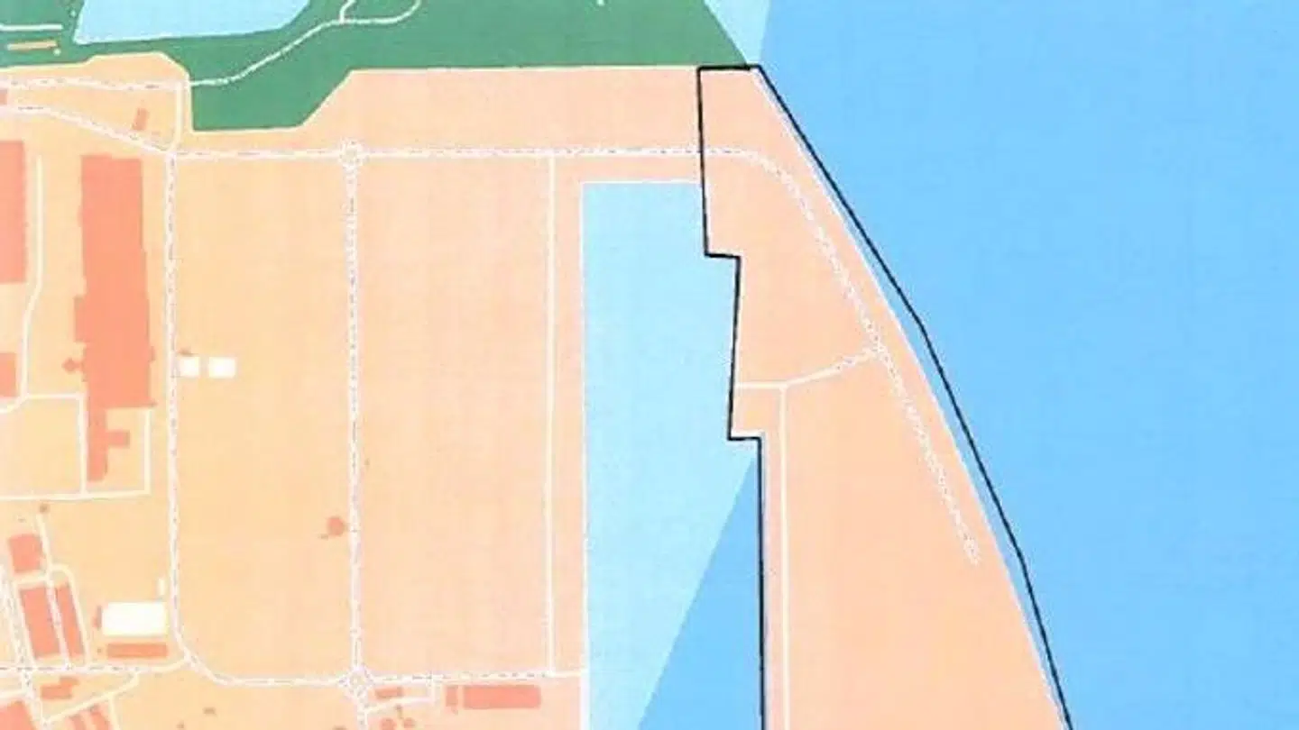 Her ses et kort for udstrækning af det midlertidige militære område.