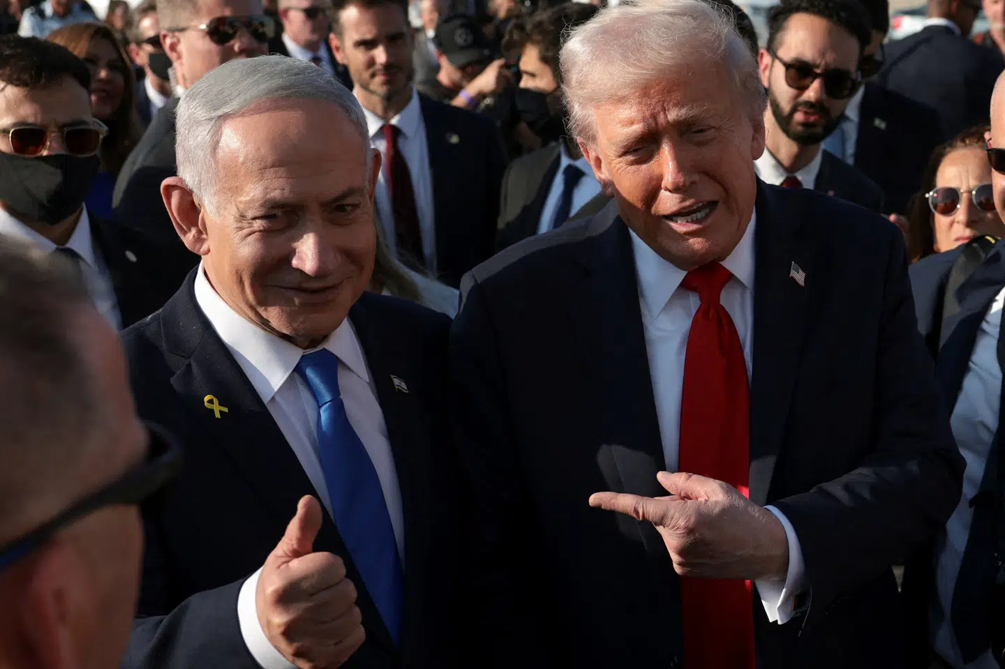 Israels premierminister, Benjamin Netanyahu, fik i oktober besøg af USA's præsident, Donald Trump, i Israel. (Arkivfoto).