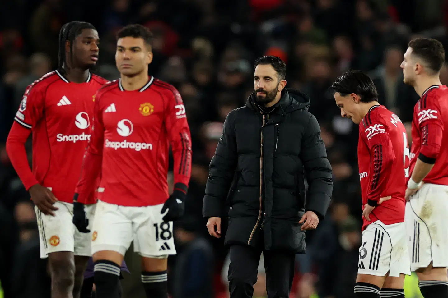 Manchester United med cheftræner Ruben Amorim i spidsen er dybt skuffede, efter at holdet som så mange gange før smed en føring og endte med ét point i opgør mod Bournemouth.
