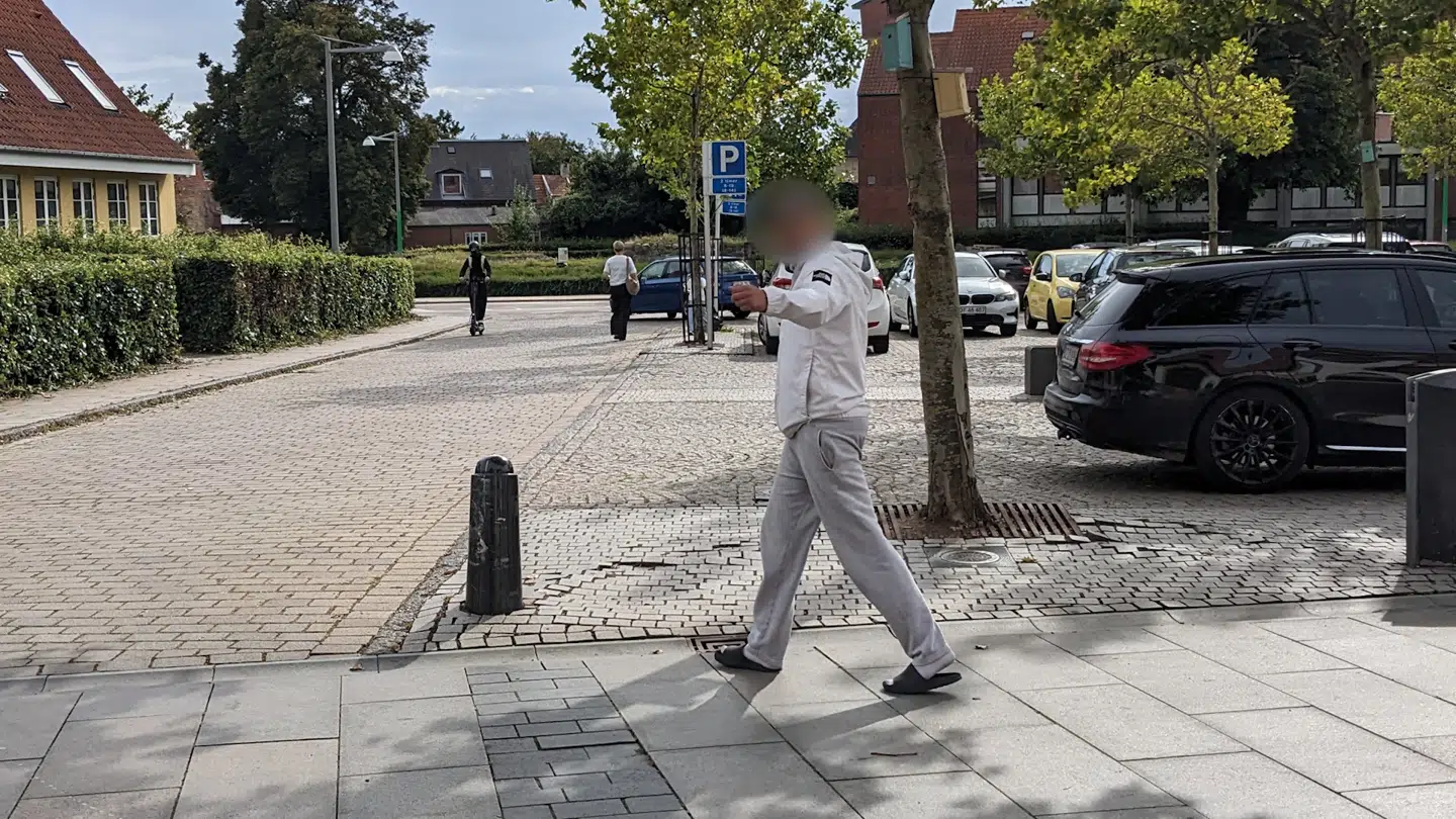 David tog dette foto af den mand, som ville slås med ham og som senere truede ham på livet.