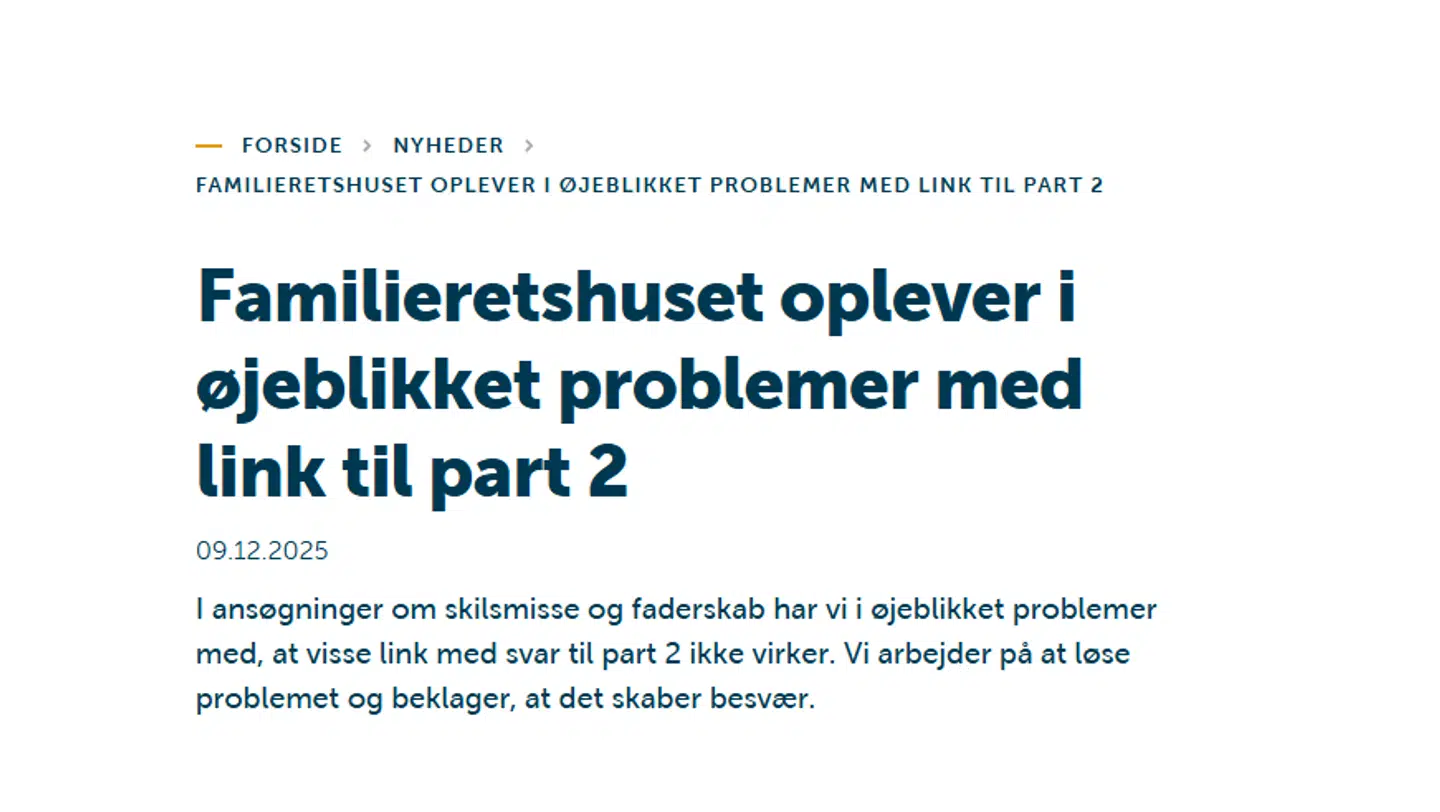 Sådan så det ud, da Thomas Kristensens hustru forsøgte at godkende skilsmisseanmodningen.