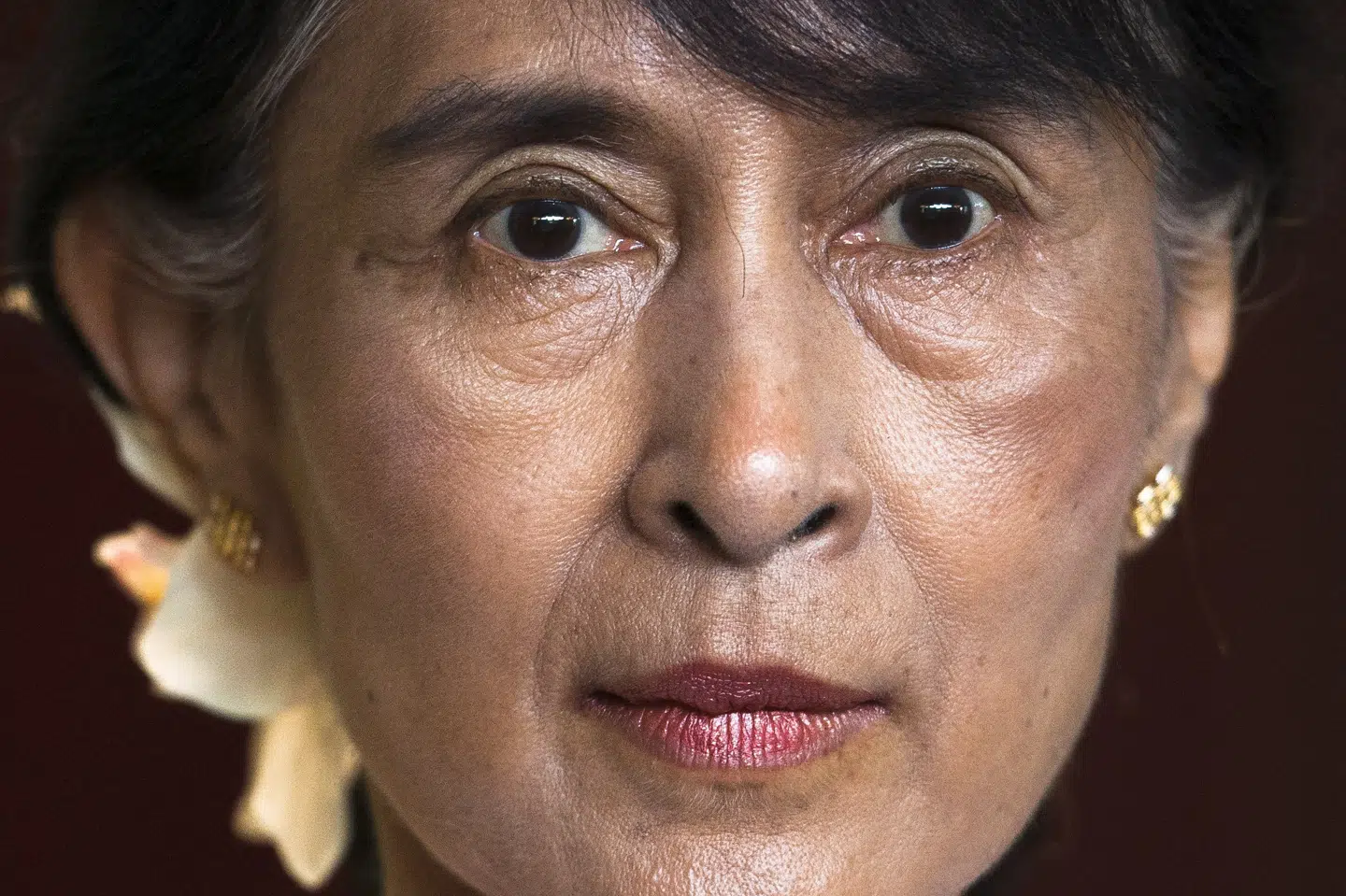 Myanmars demokratisk valgte leder Aung San Suu Kyi blev afsat under et militært kup i 2021. Hun sidder stadig fængslet. (Arkivfoto).