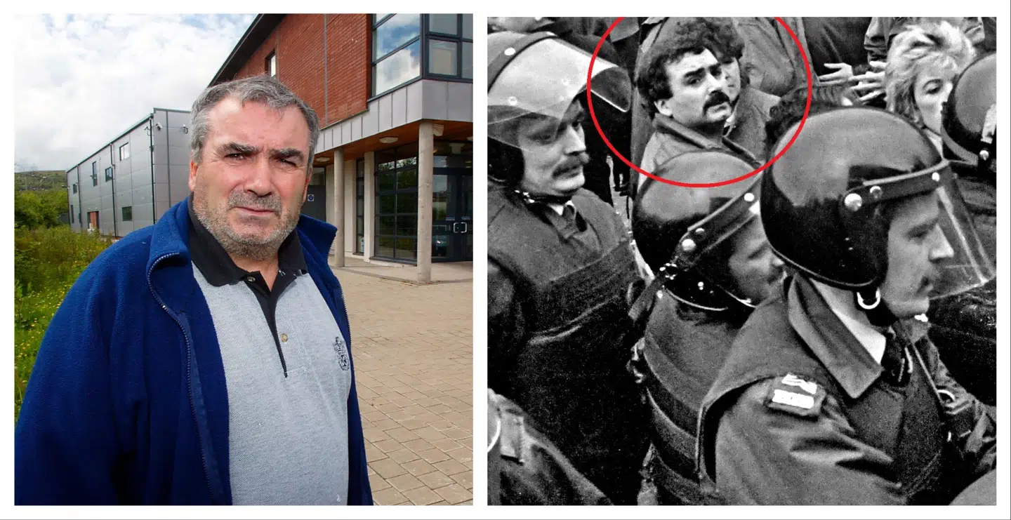 Agent Stakeknife er en af de bedste britiske spioner i moderne tid – og et af de værst tænkelige mennesker. Her er han fotograferet i 2003 (til venstre), da han benægtede at være Stakeknife, og til højre ses han i sin storhedstid under begravelsen af en terrorkammerat i Belfast.