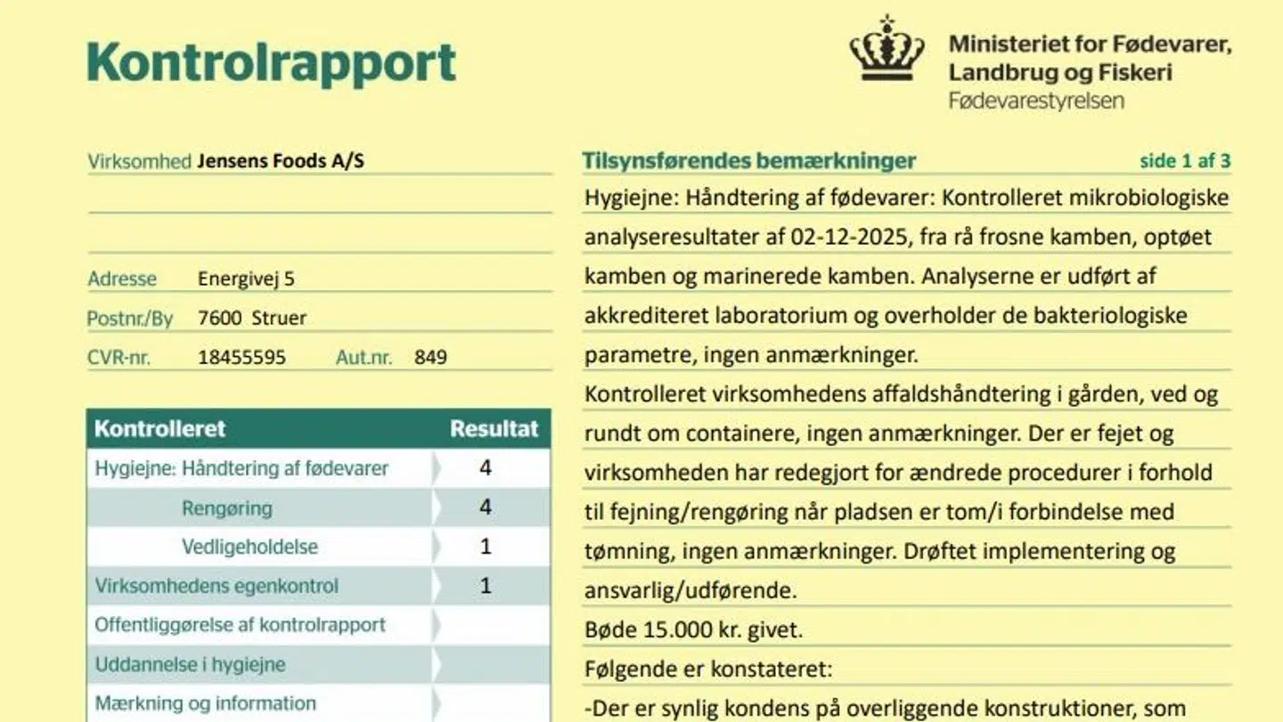 Fødevarestyrelsen var forbi Jensen Foods, og det så ikke godt ud.